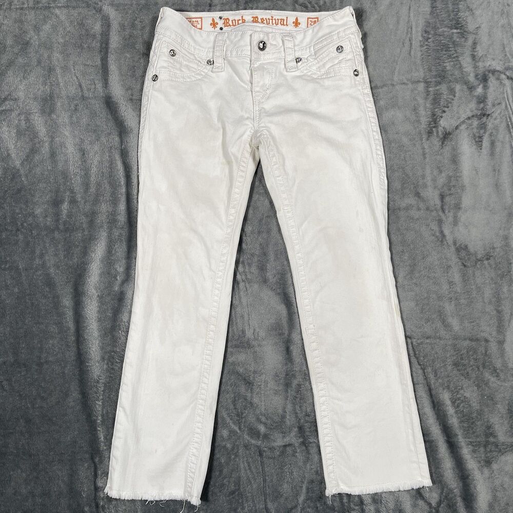 Rock Revival Women’s Straight Leg Jeans in White